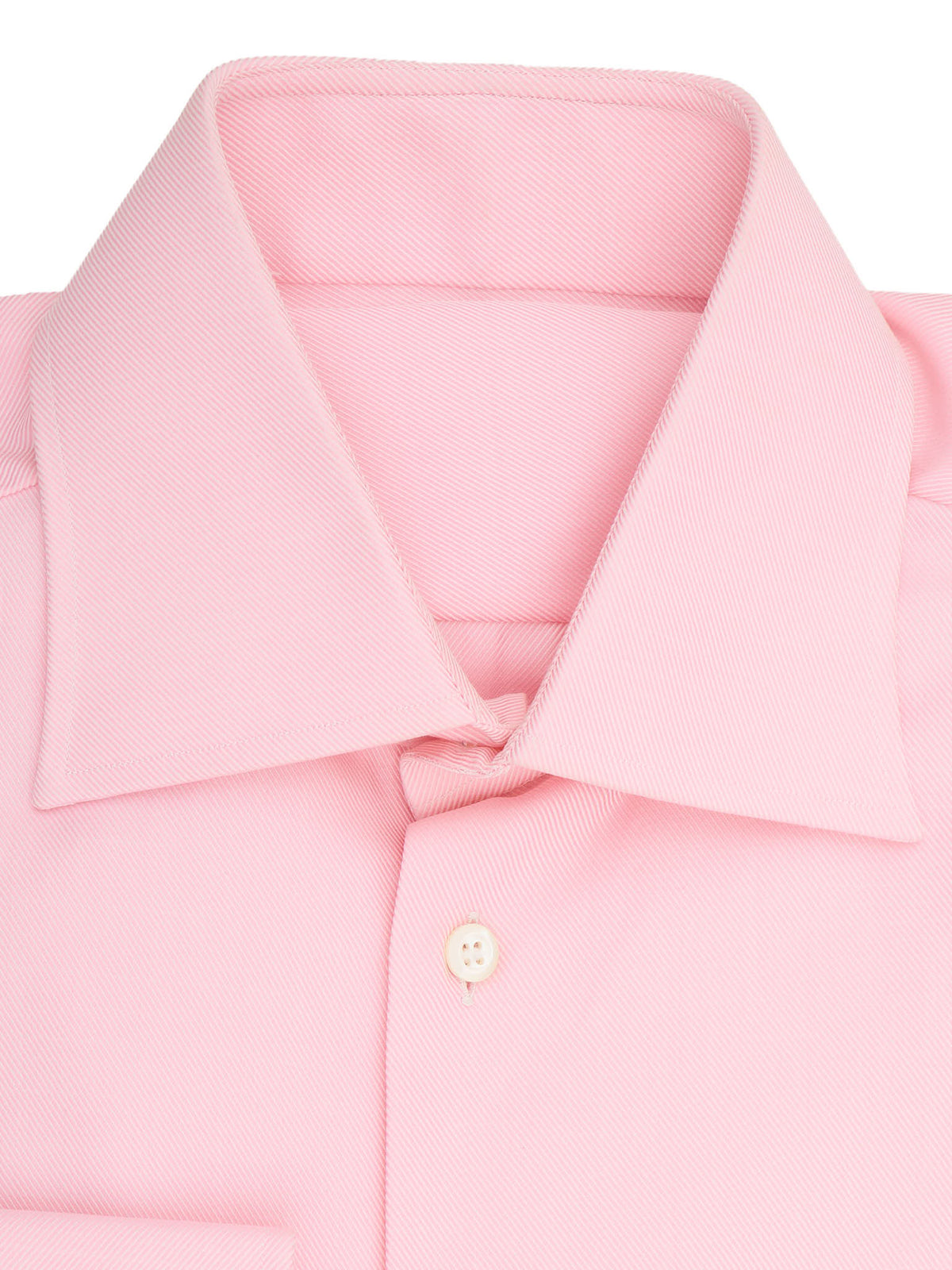 BESPOKE ATHENS Handmade Pink Twill Cotton Dress Shirt