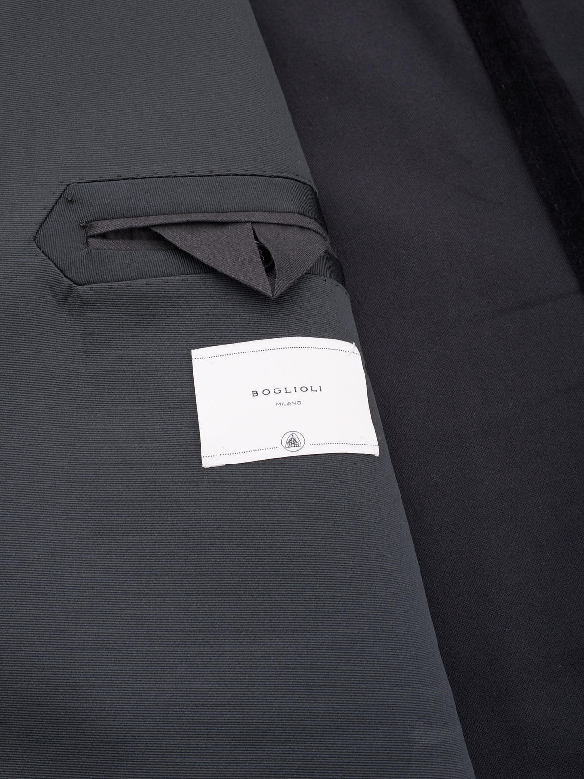 BOGLIOLI Black Cotton Velvet Tuxedo Suit