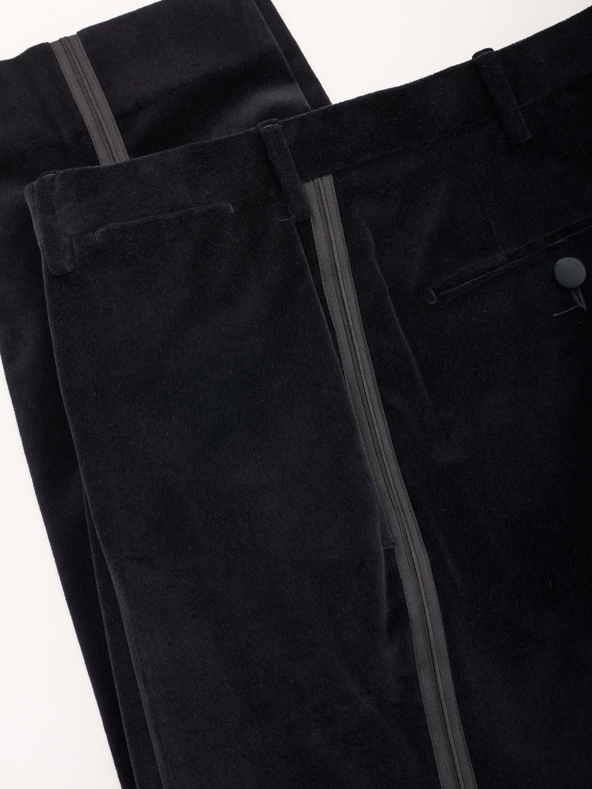 BOGLIOLI Black Cotton Velvet Tuxedo Suit