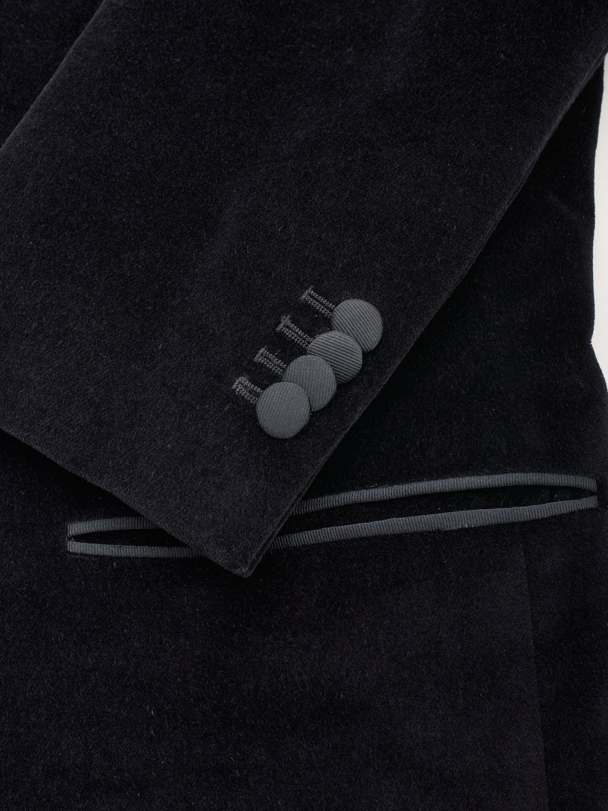 BOGLIOLI Black Cotton Velvet Tuxedo Suit