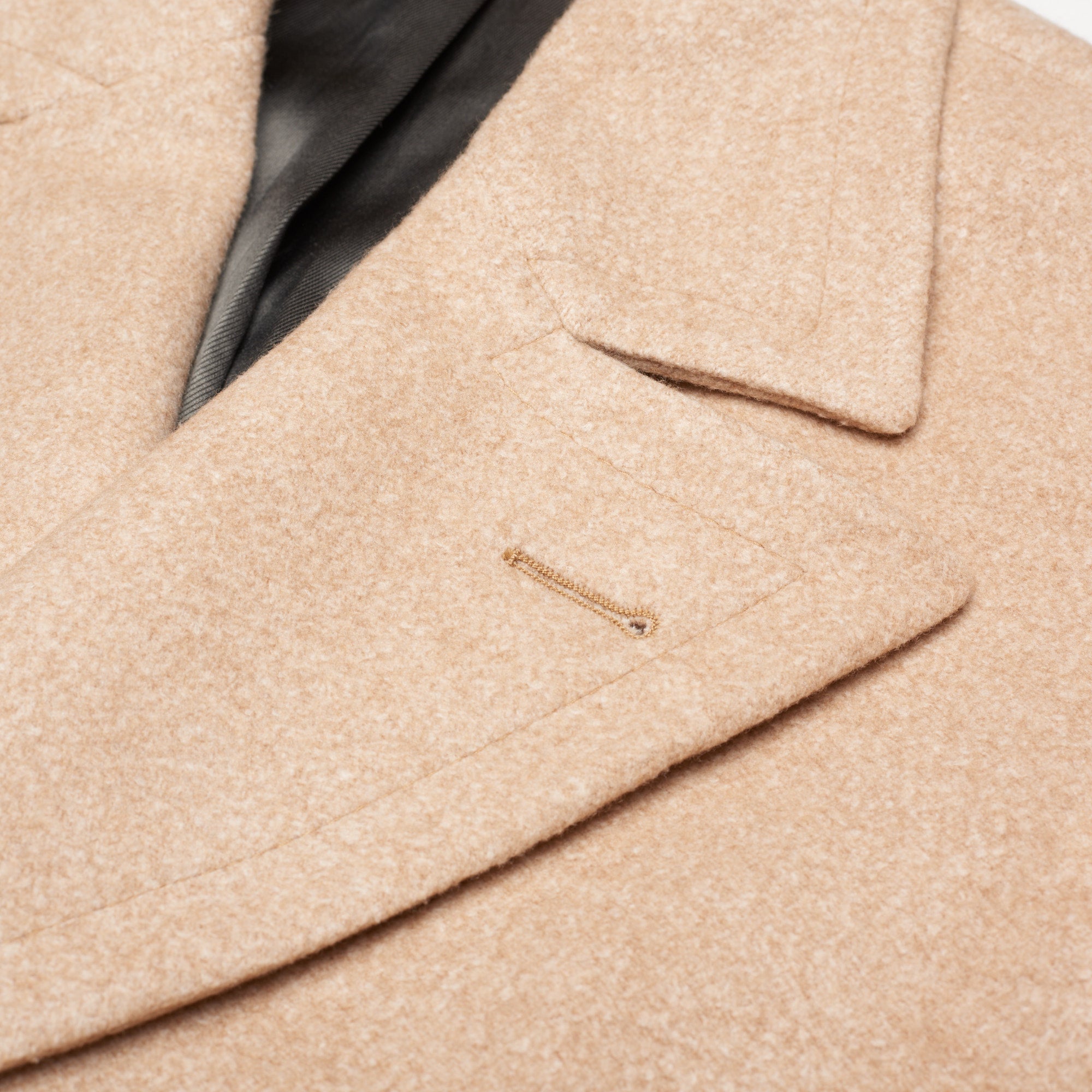 BOGLIOLI Milano Beige Wool-Silk-Camelhair Flannel Unlined DB Coat Overcoat NEW BOGLIOLI