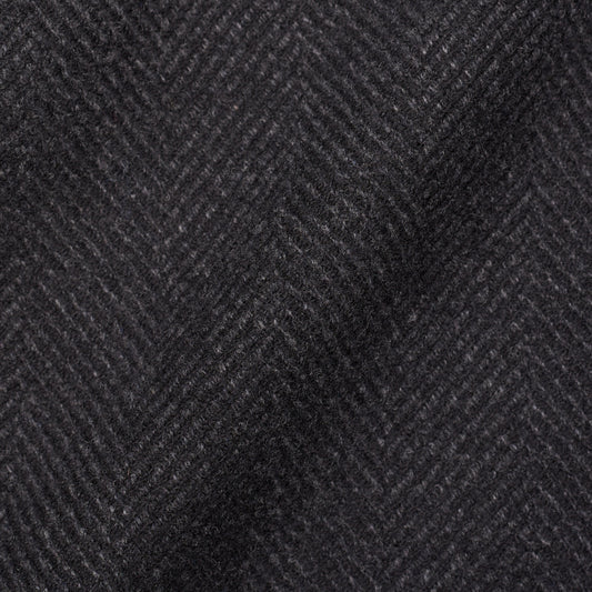 BOGLIOLI Milano Gray Herringbone Virgin Wool-Cashmere Flannel Unlined Coat NEW