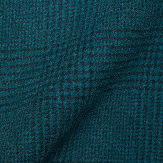 BOGLIOLI Milano Green Glen Plaid Wool Flannel Unlined DB Coat EU 50 NEW US 40
