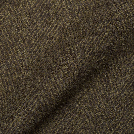 BOGLIOLI Milano Green Herringbone Wool Blend Unlined Coat EU 50 NEW US 40