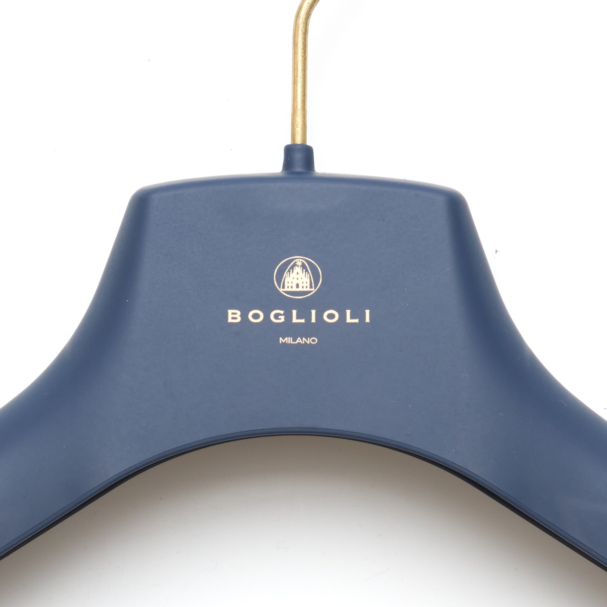 BOGLIOLI Milano Navy Blue Plastic Suit Hanger Set of 5
