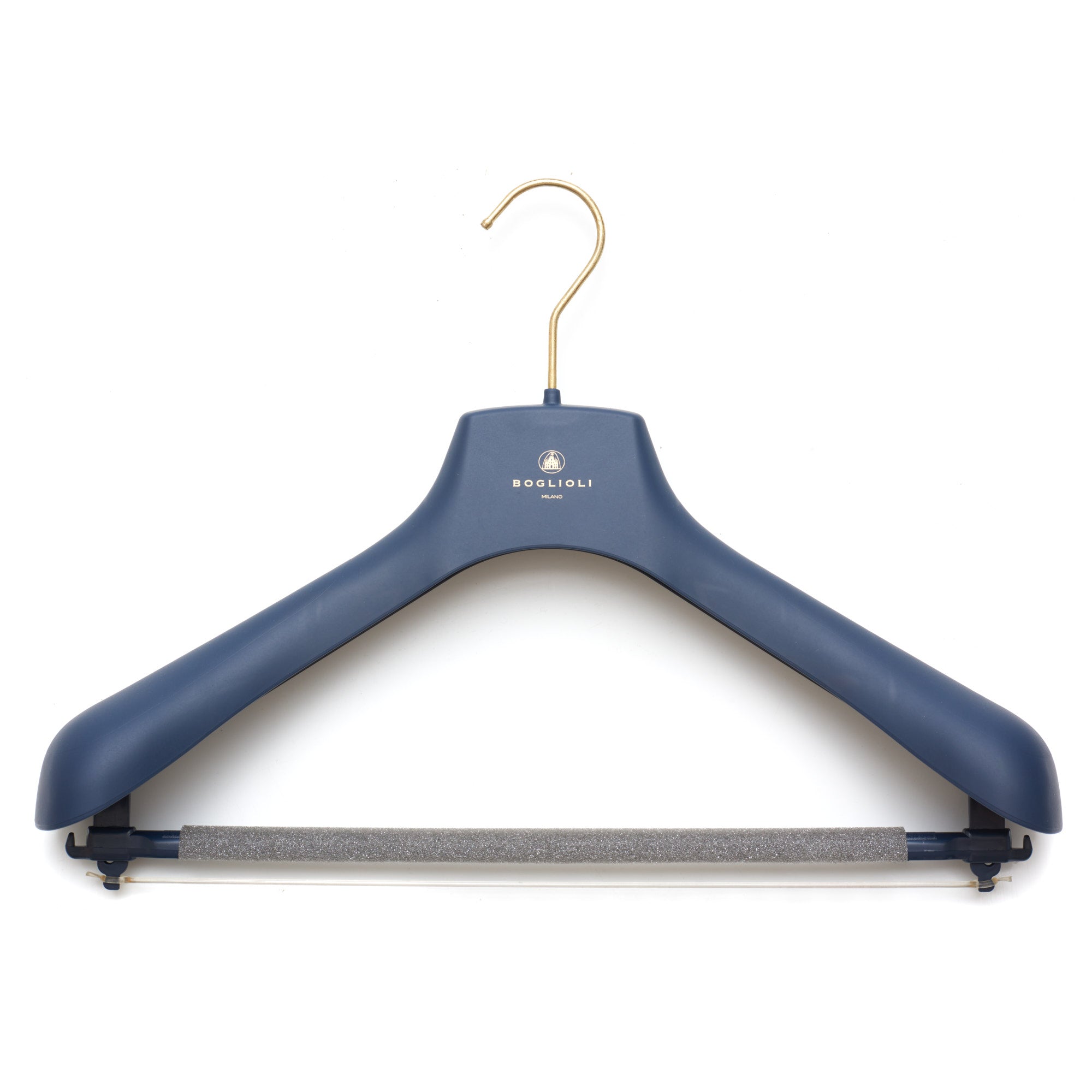 BOGLIOLI Milano Navy Blue Plastic Suit Hanger Set of 5