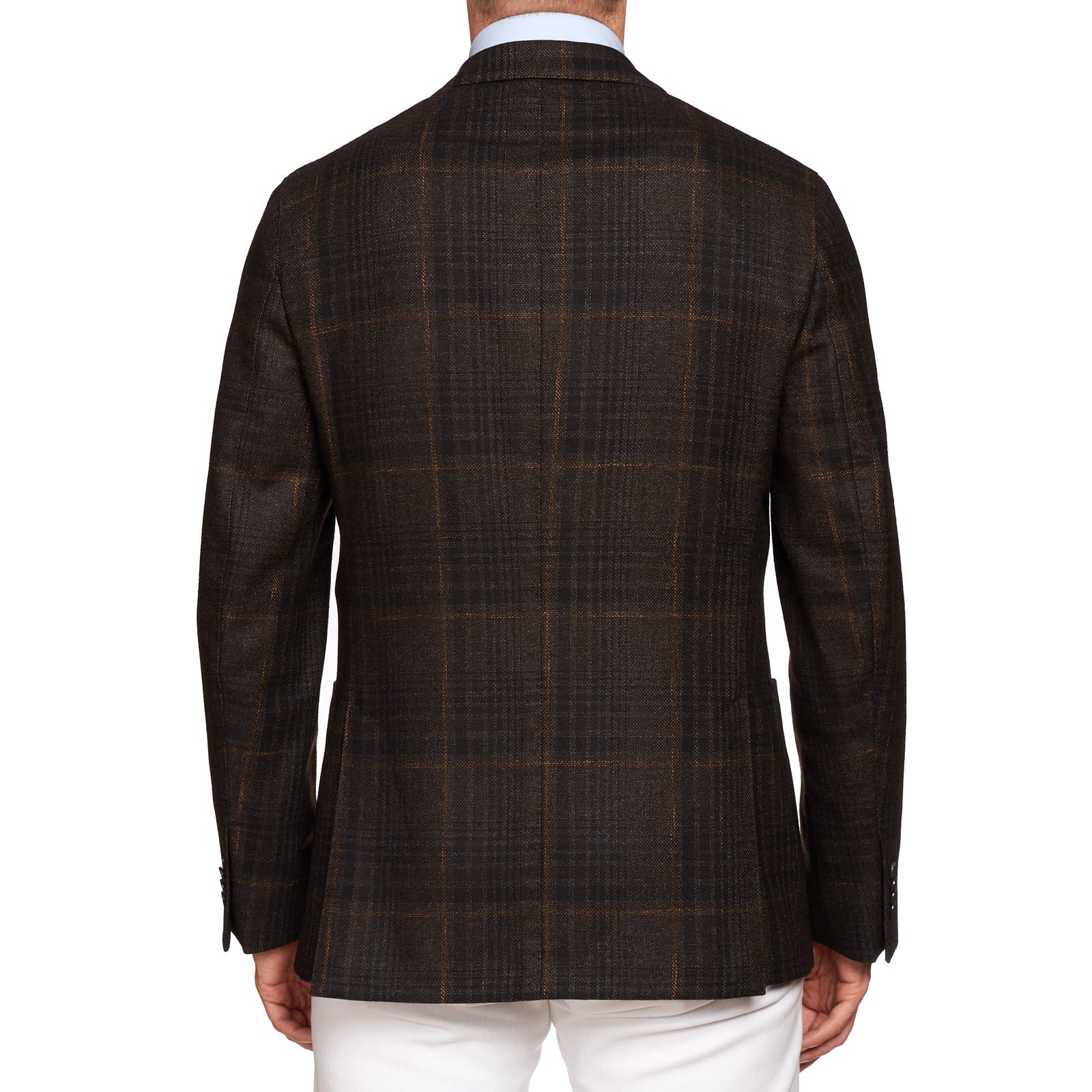 BOGLIOLI Milano "K.Jacket" Brown Plaid Wool-Cashmere Unlined Jacket EU 50 NEW US 40