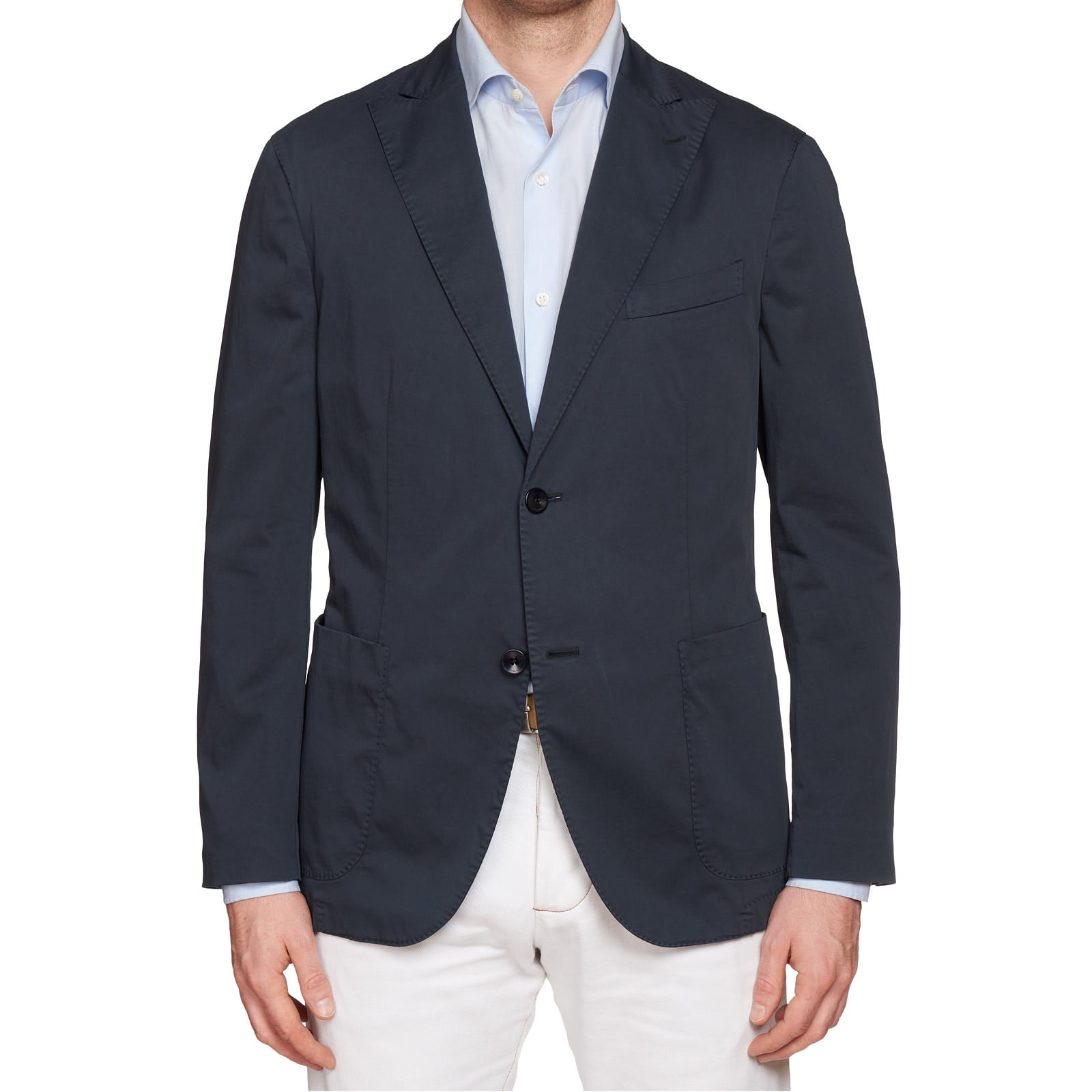 BOGLIOLI Milano "K.Jacket" Blue Cotton Unlined Peak Lapel Jacket EU 50 NEW US 40 BOGLIOLI