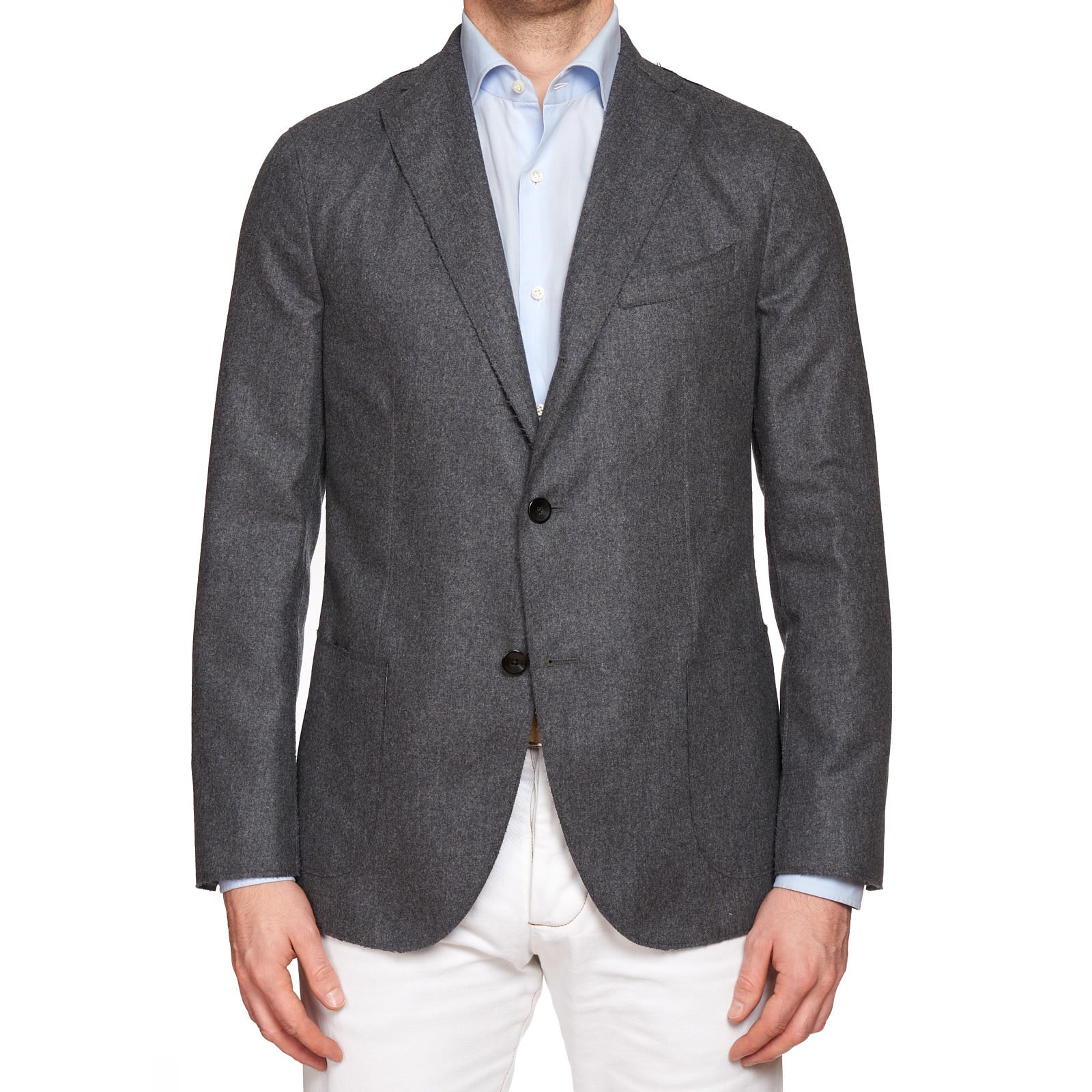 BOGLIOLI Milano "K.Jacket" Gray Virgin Wool Unlined Jacket EU 50 NEW US 40