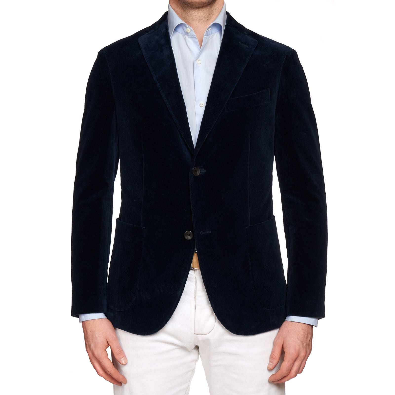 BOGLIOLI Milano "K.Jacket" Navy Blue Cotton Moleskin Unlined Jacket EU 48 NEW US 38