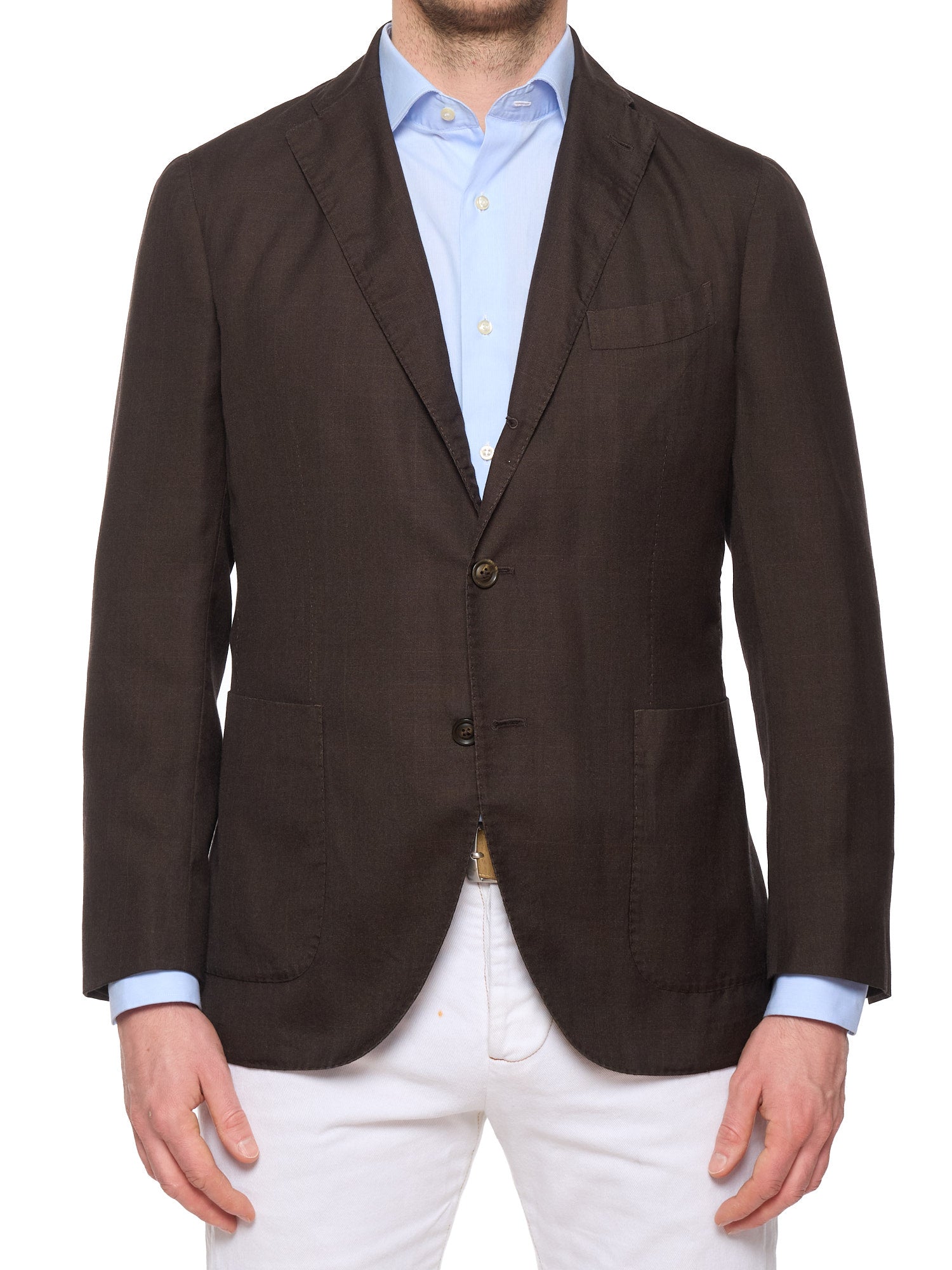 BOGLIOLI "K. Jacket" Chocolate Brown Cashmere-Silk Soft Jacket 50