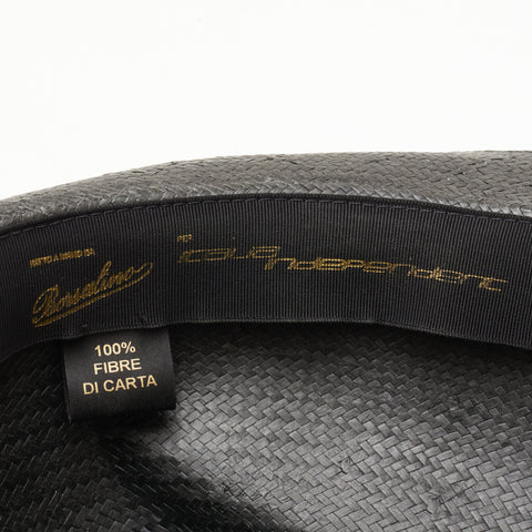 BORSALINO X ITALIA INDEPENDENT Black Panama Hat Size 58 USA 7.1/4