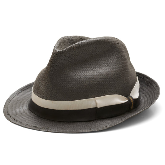 BORSALINO X ITALIA INDEPENDENT Black Panama Hat Size 58 USA 7.1/4
