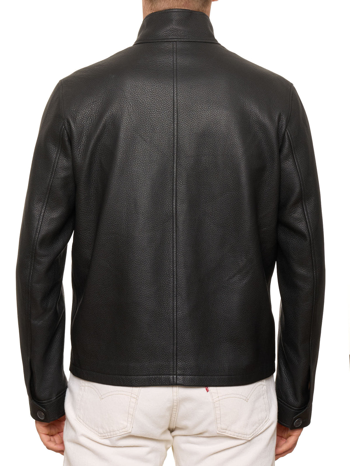 BOTTEGA VENETA Black Deerskin Leather Jacket M NEW