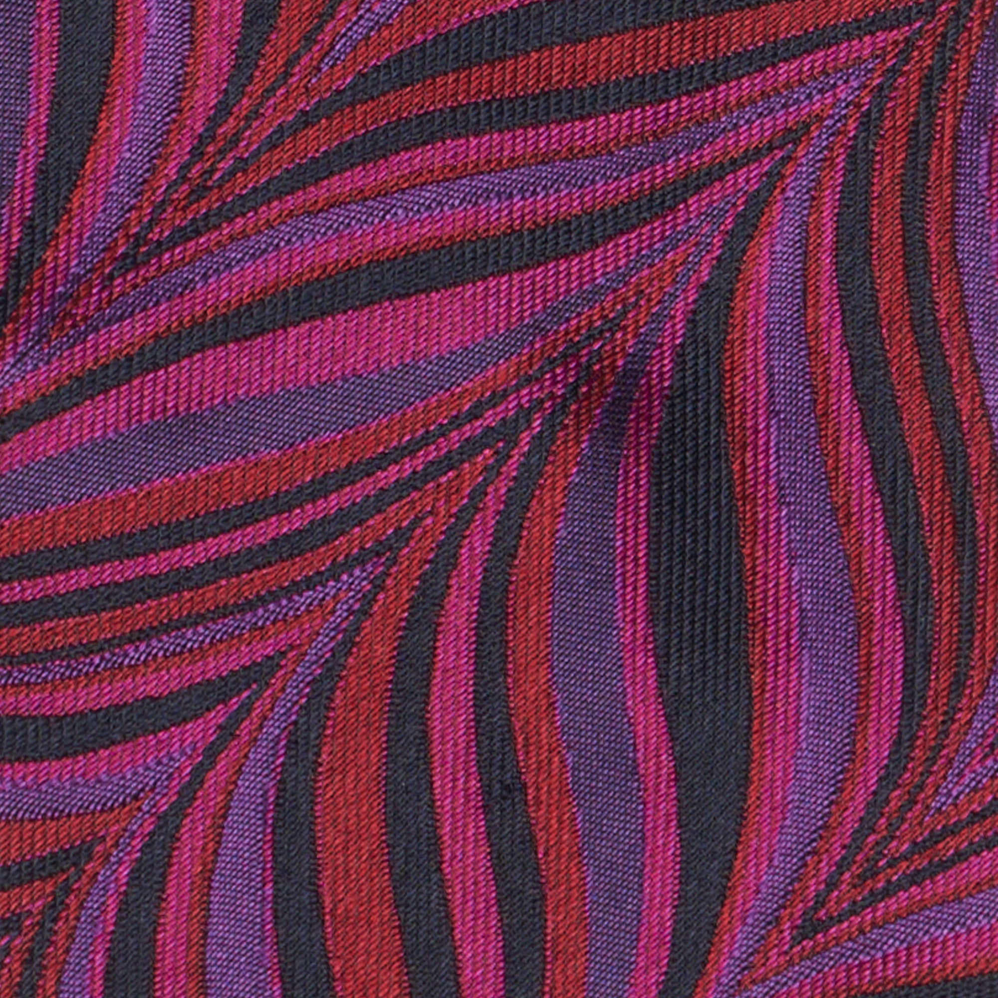 BOTTEGA VENETA Handmade Purple Abstract Striped Design Silk Tie BOTTEGA VENETA