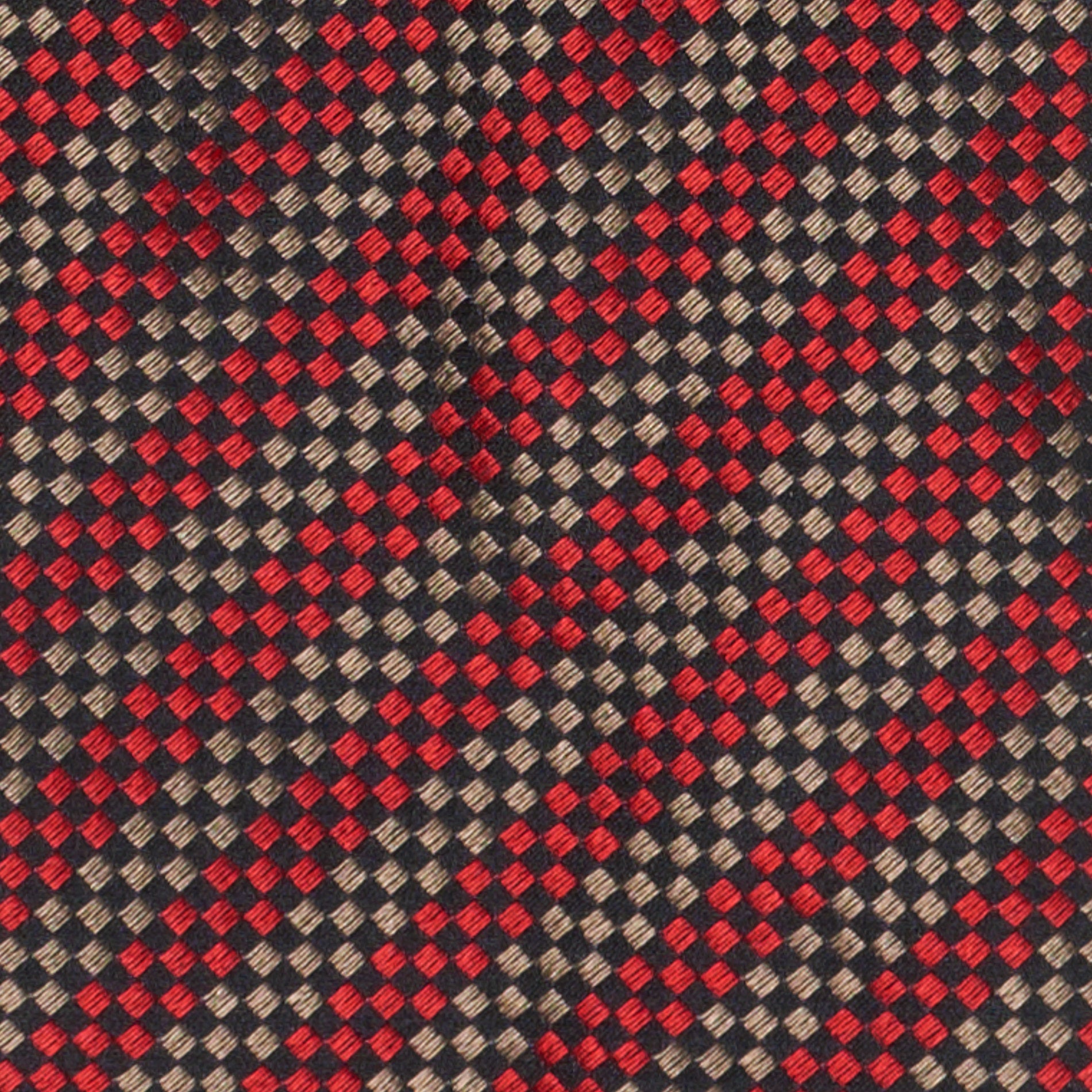 BOTTEGA VENETA Handmade Red Striped Design Silk Tie