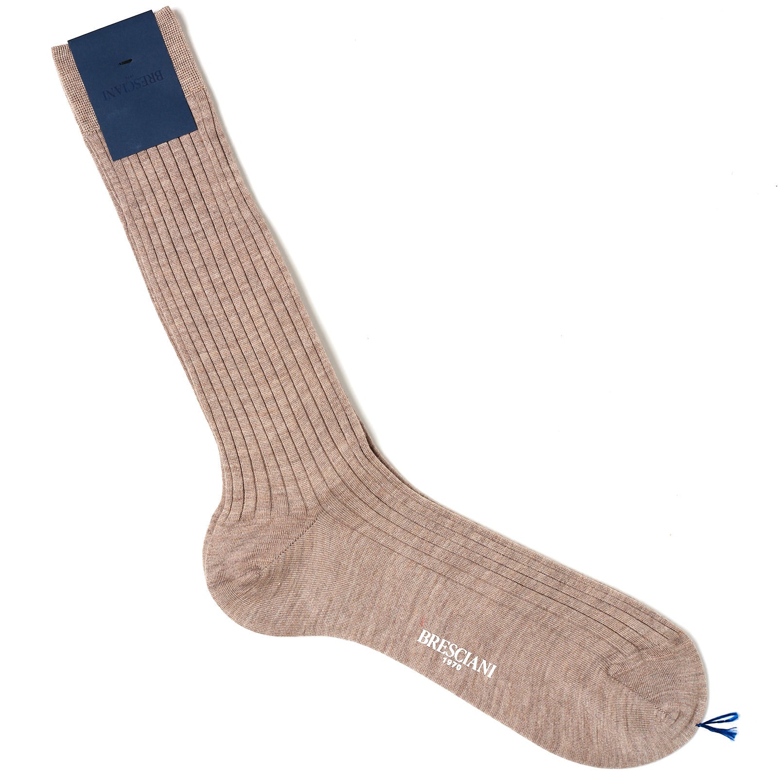 BRESCIANI Luxury Collection "Quirinale" Cashmere-Silk Mid Calf Length Socks M-L