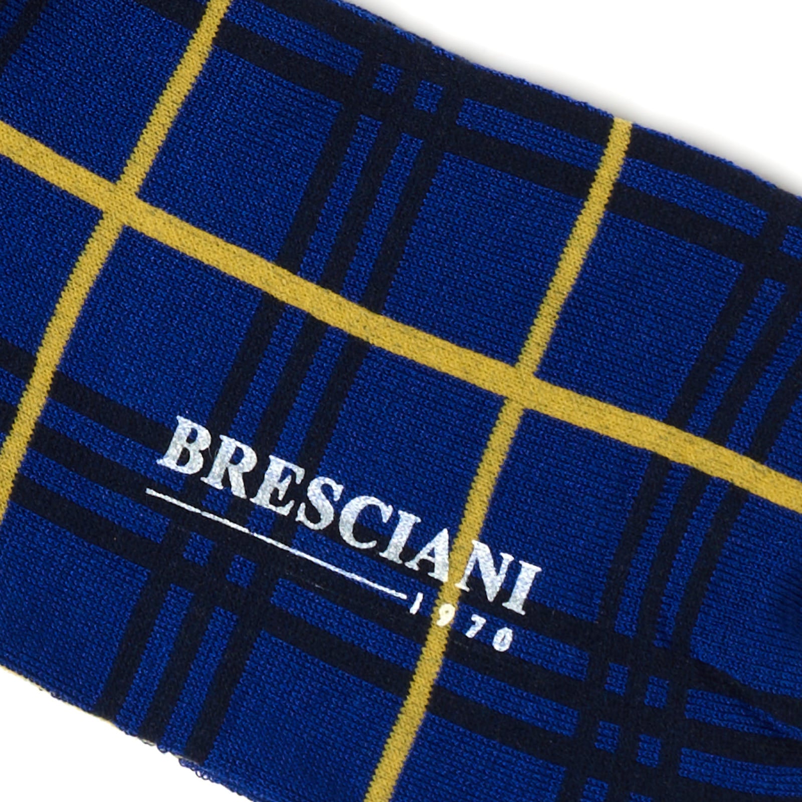 BRESCIANI Cotton Geometry Pattern Design Mid Calf Length Socks US M L
