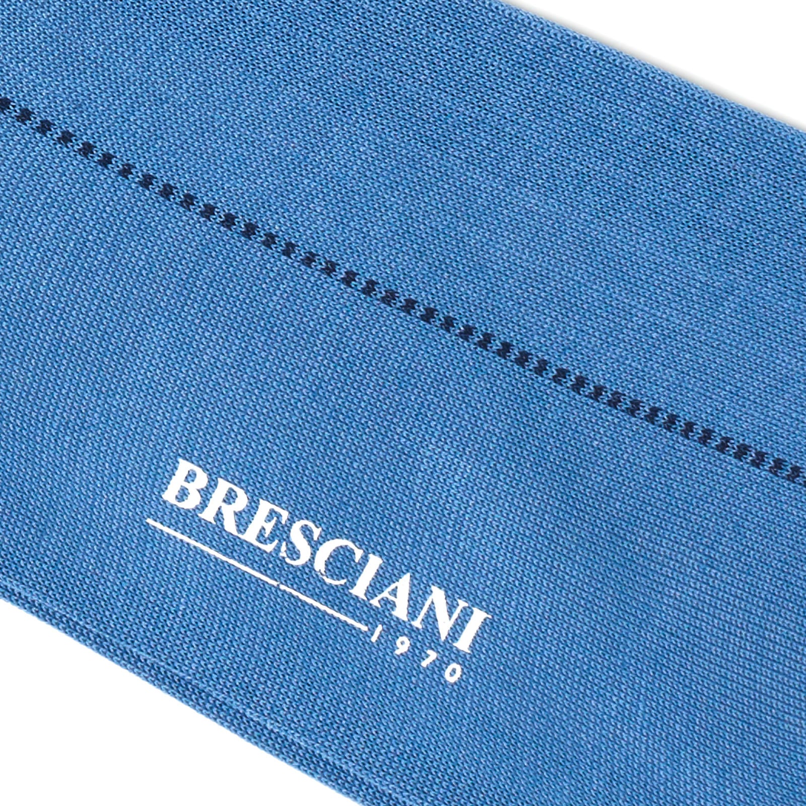 BRESCIANI Cotton Small Pattern Design Mid Calf Length Socks US M-L