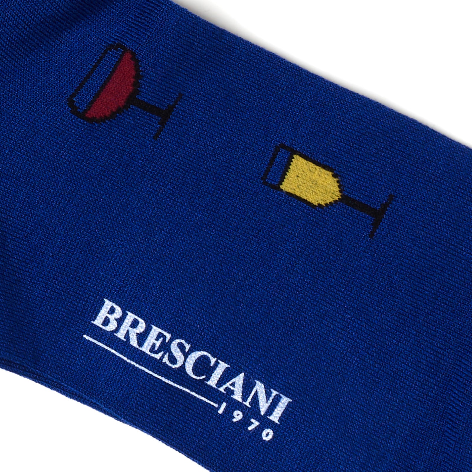 BRESCIANI Cotton Small Pattern Design Mid Calf Length Socks US M BRESCIANI