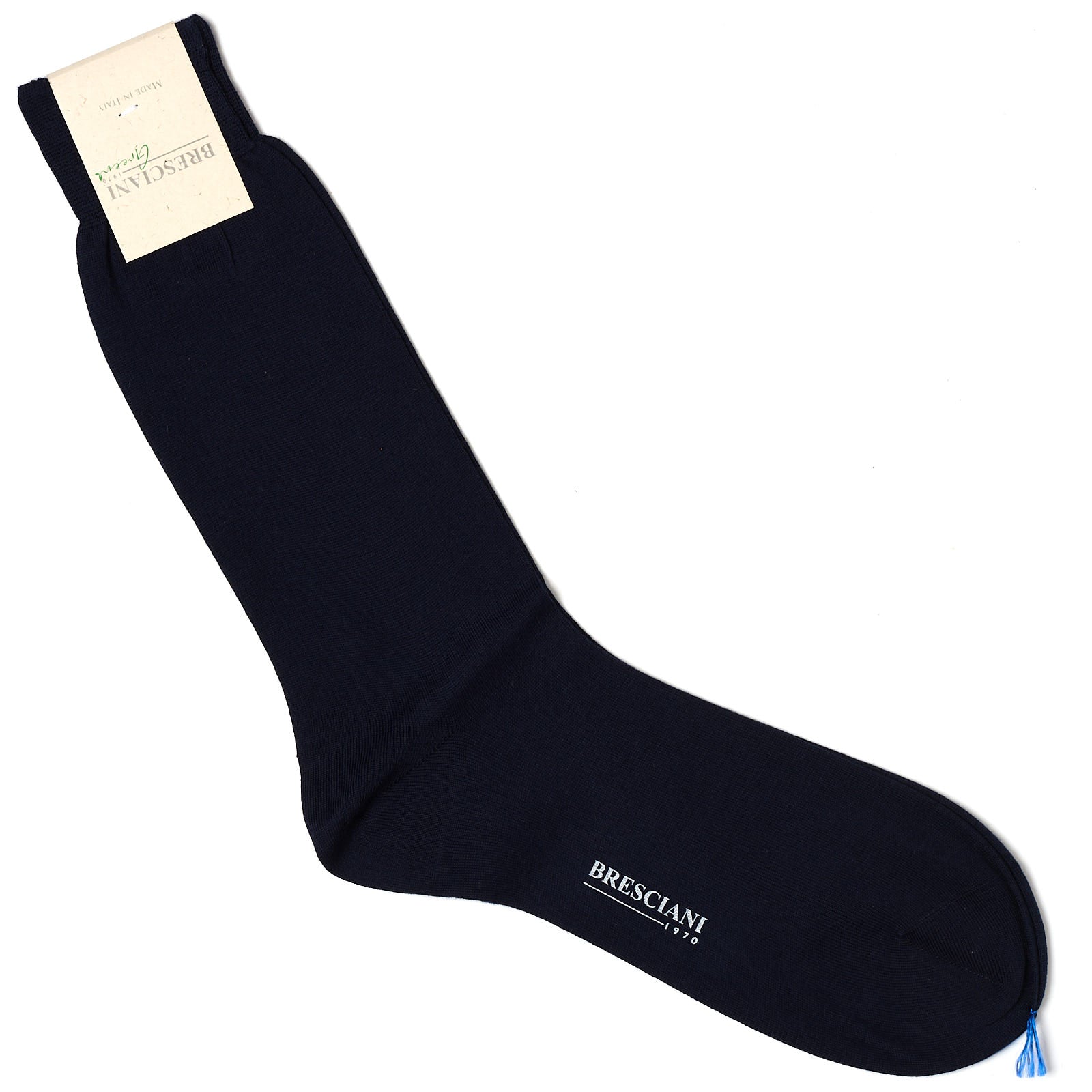BRESCIANI "Lorenzo" Organic Cotton Mid Calf Length Socks M-L