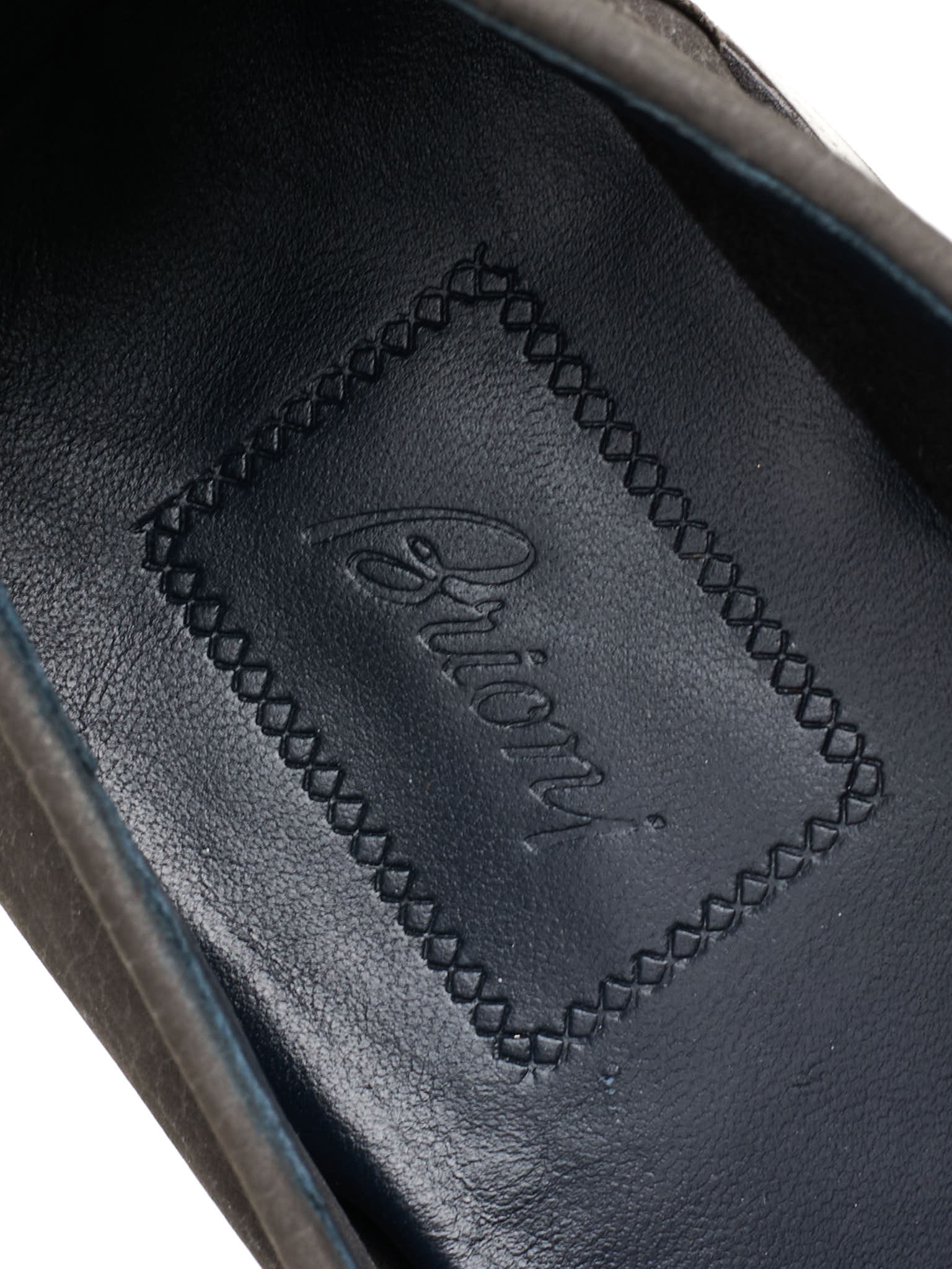 BRIONI Gray Nubuck Handmade Appia Penny Loafers US 10