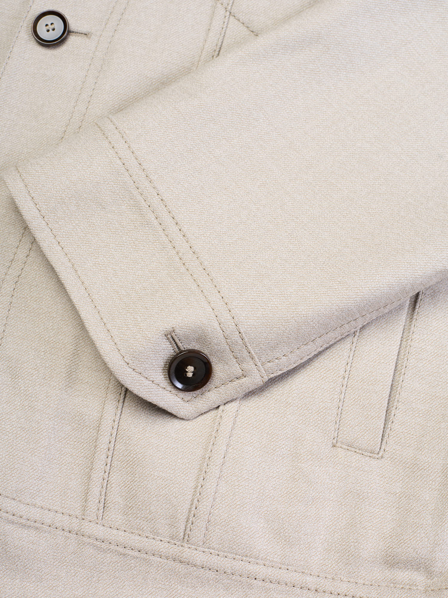 BRIONI Gray Virgin Wool Trucker Jacket "Neutrals"