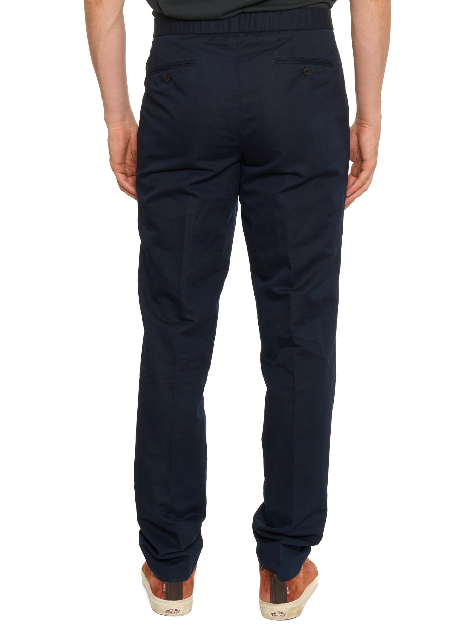 BRIONI Navy Blue Linen-Cotton Drawstring Pants NEW