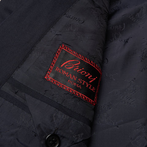 BRIONI Roma Handmade Midnight Blue Wool Jacket EU 50 US 40