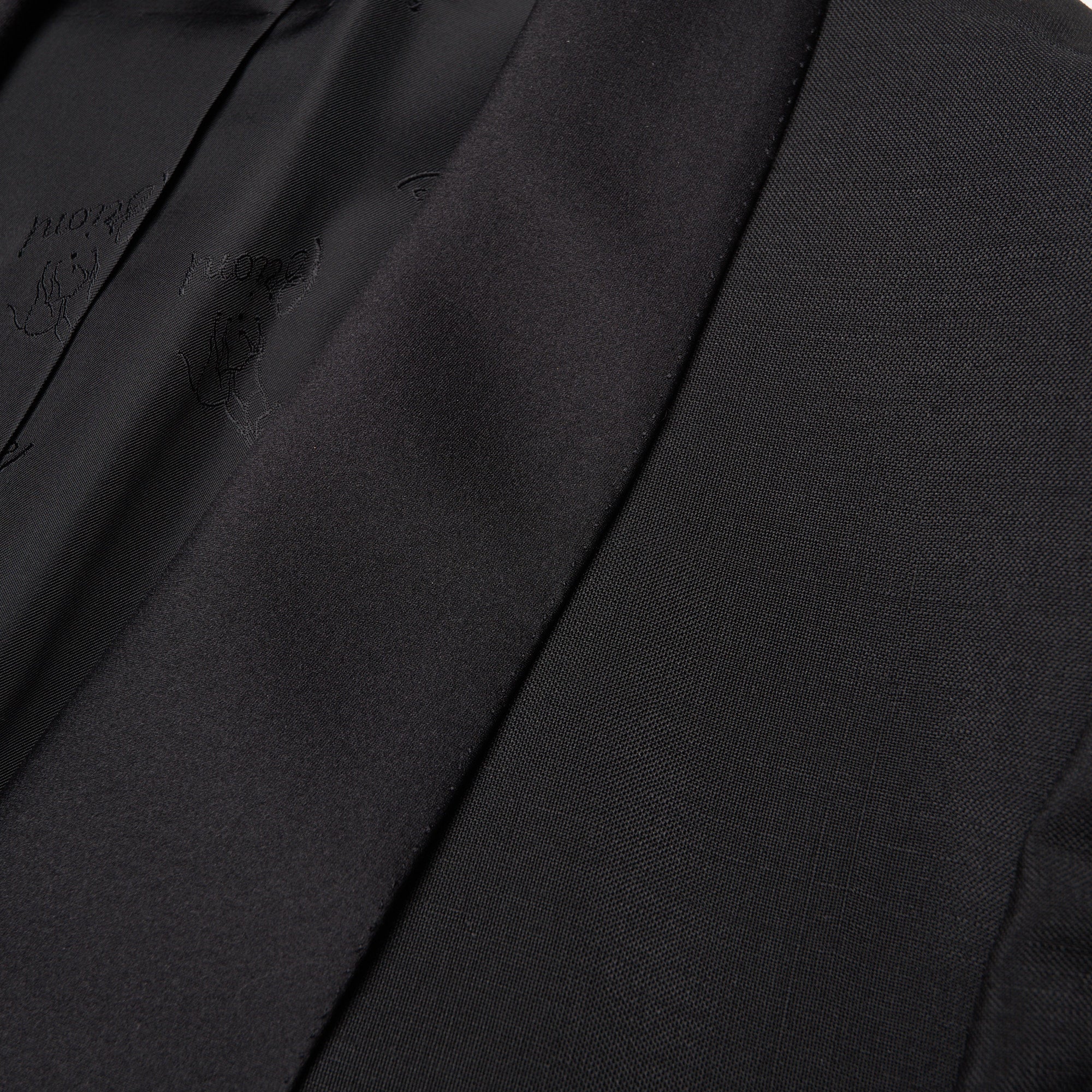 BRIONI "ALCIONE" Handmade Black Mohair-Wool Shawl Collar Tuxedo Suit EU 50 NEW US 40 BRIONI