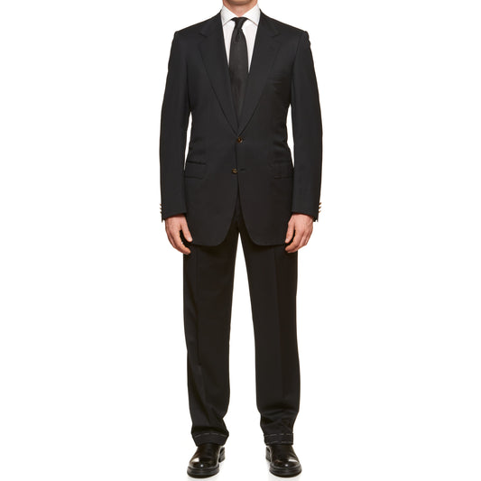 BRIONI "COLONNA" Handmade Black Wool Blazer Suit EU 50 L NEW US 40 Long Fit
