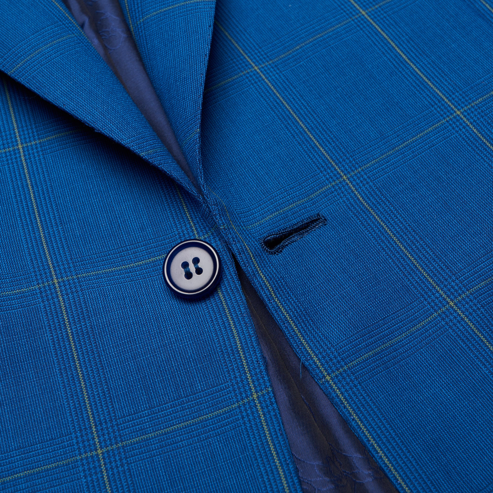 BRIONI "COLONNA" Handmade Blue Plaid Wool Jacket EU 50 NEW US 40 Long Fit