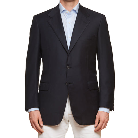 BRIONI "PALATINO" Handmade Navy Blue Wool Jacket EU 51 NEW US 41