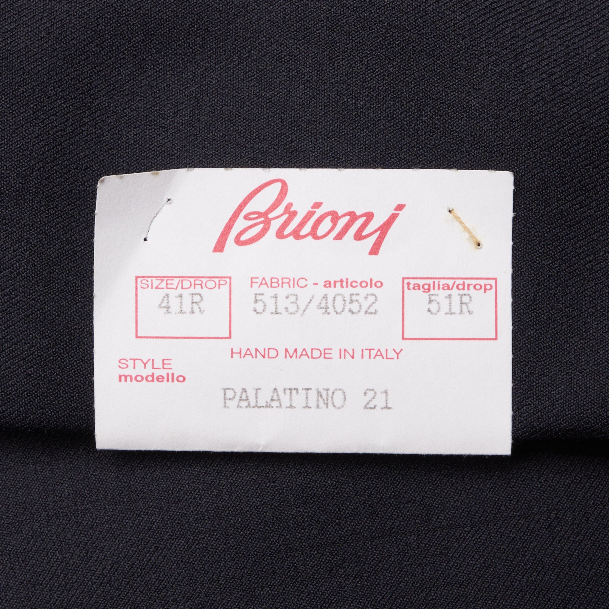 BRIONI "PALATINO" Handmade Navy Blue Wool Jacket EU 51 NEW US 41 BRIONI