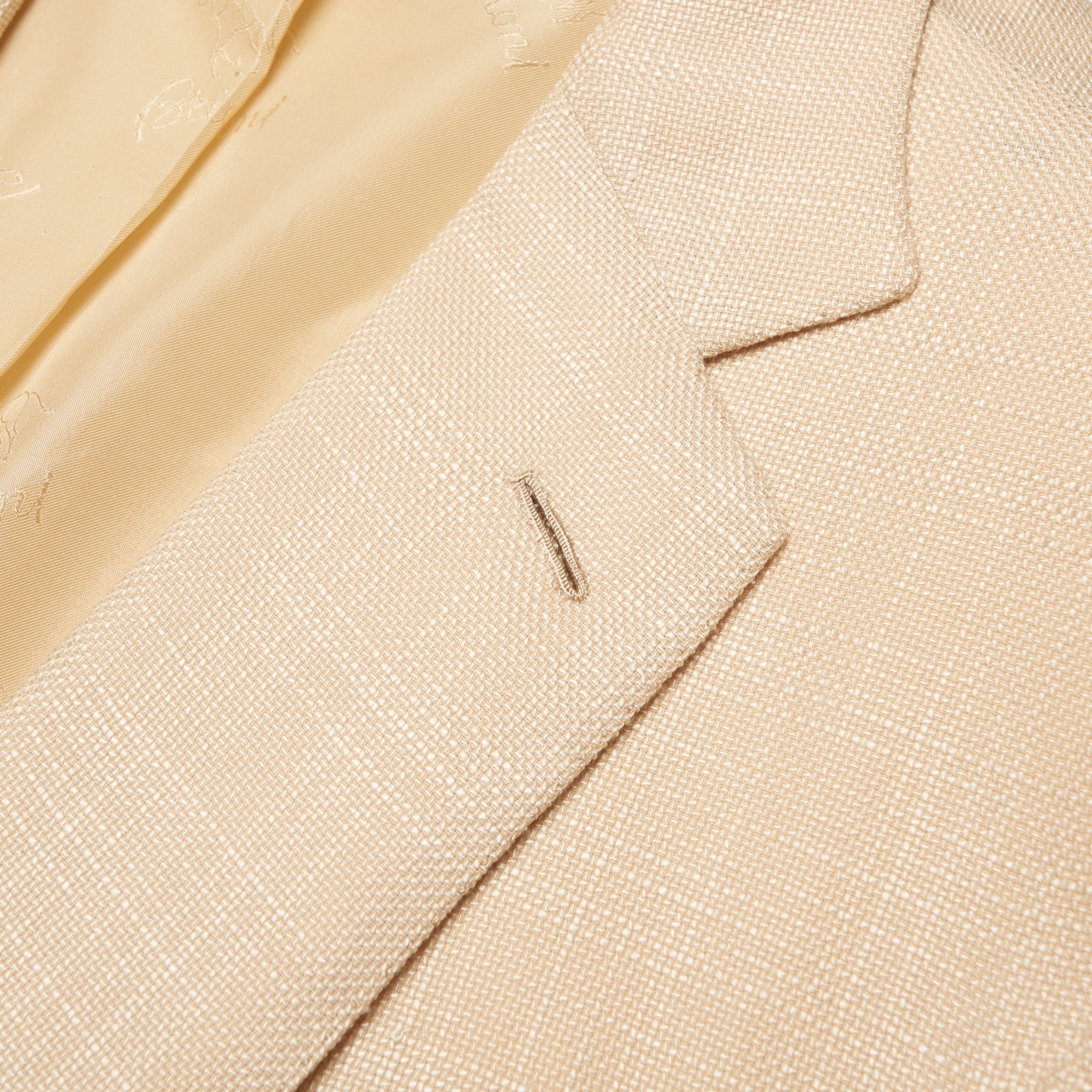 BRIONI "SECOLO" Handmade Beige Wool-Silk Hopsack Jacket EU 50 NEW US 40