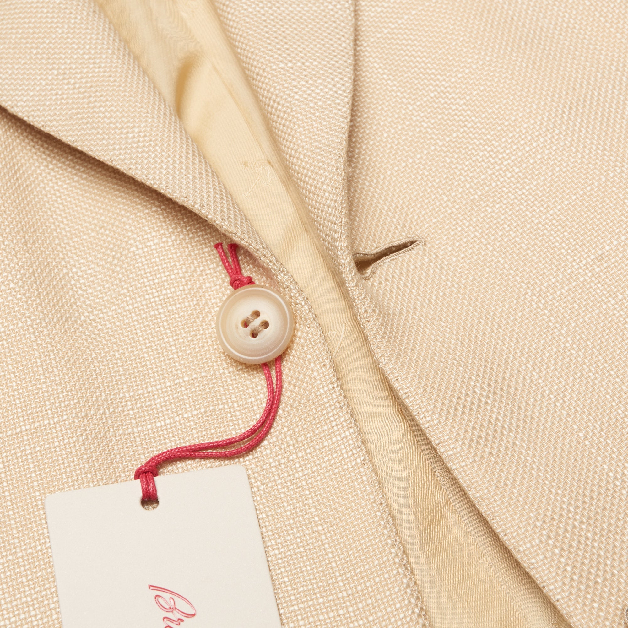 BRIONI "SECOLO" Handmade Beige Wool-Silk Hopsack Jacket EU 50 NEW US 40 BRIONI