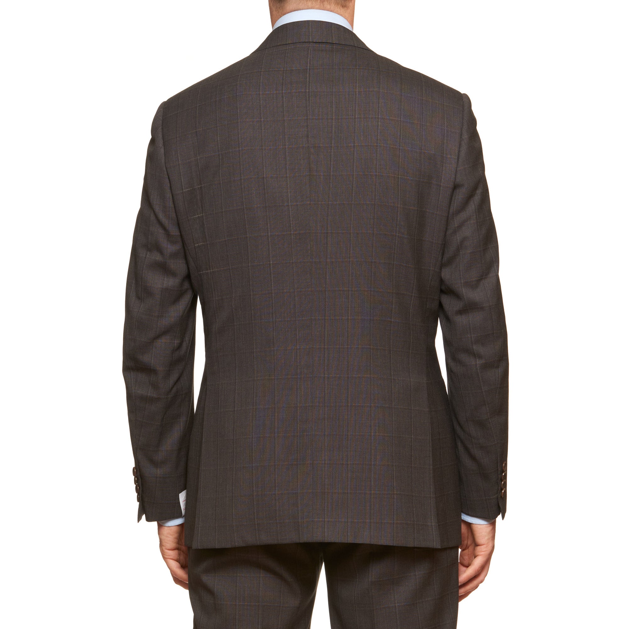BRIONI "SECOLO" Handmade Gray Plaid Wool Super 150' Suit EU 52 NEW US 42