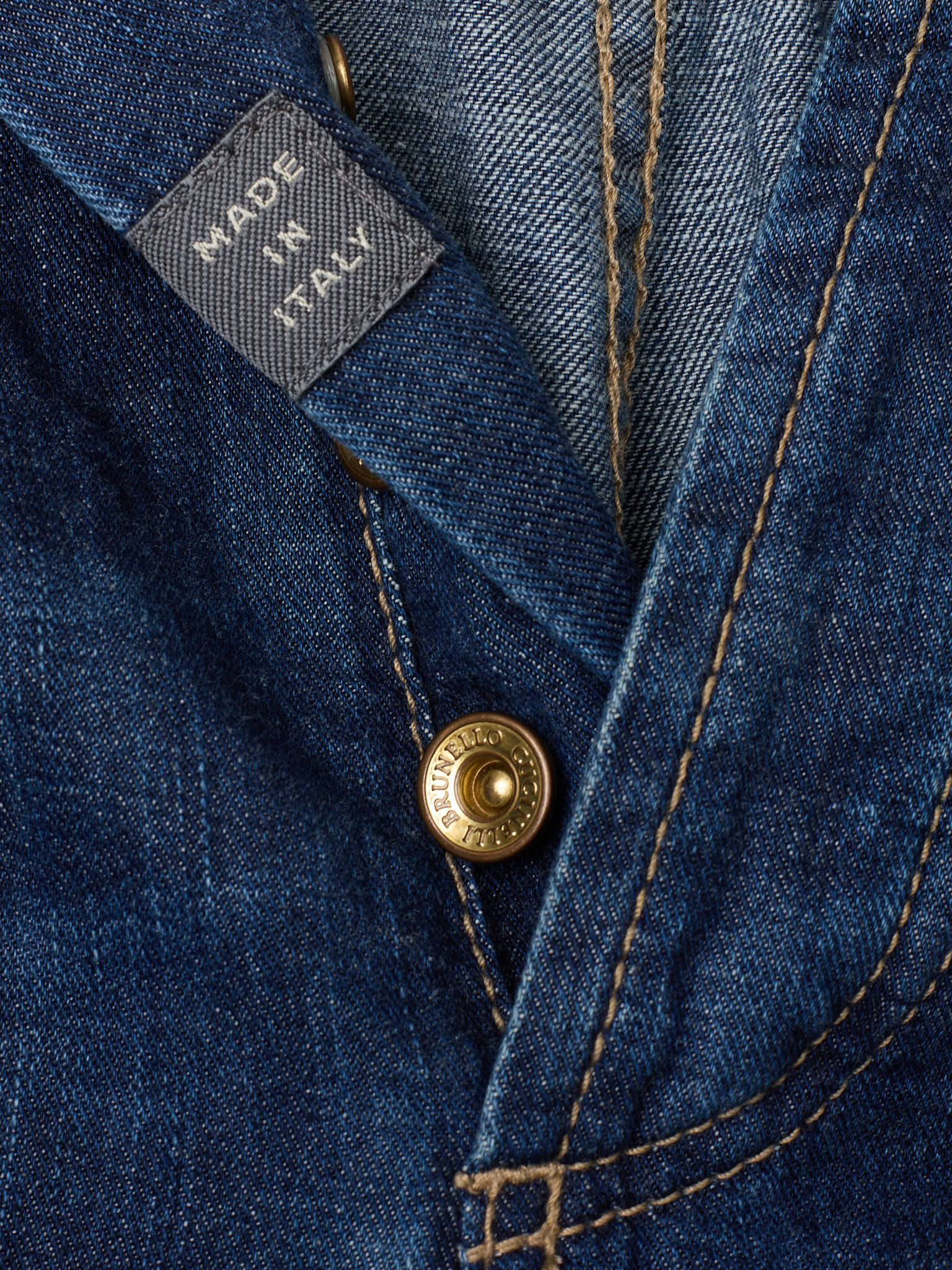 BRUNELLO CUCINELLI Blue Cotton Denim Leisure Fit Jeans
