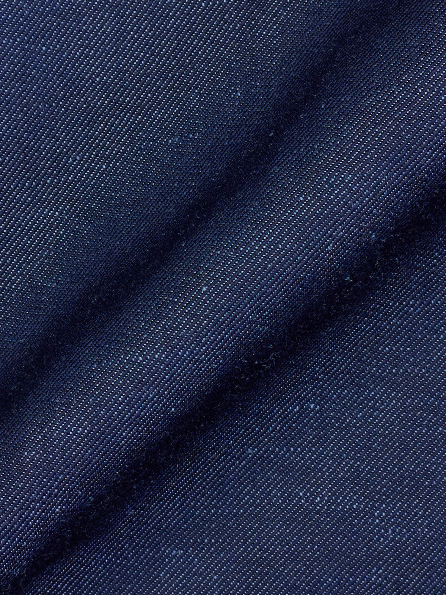 BRUNELLO CUCINELLI Wool-Linen Harrington Denim Jacket Blouson