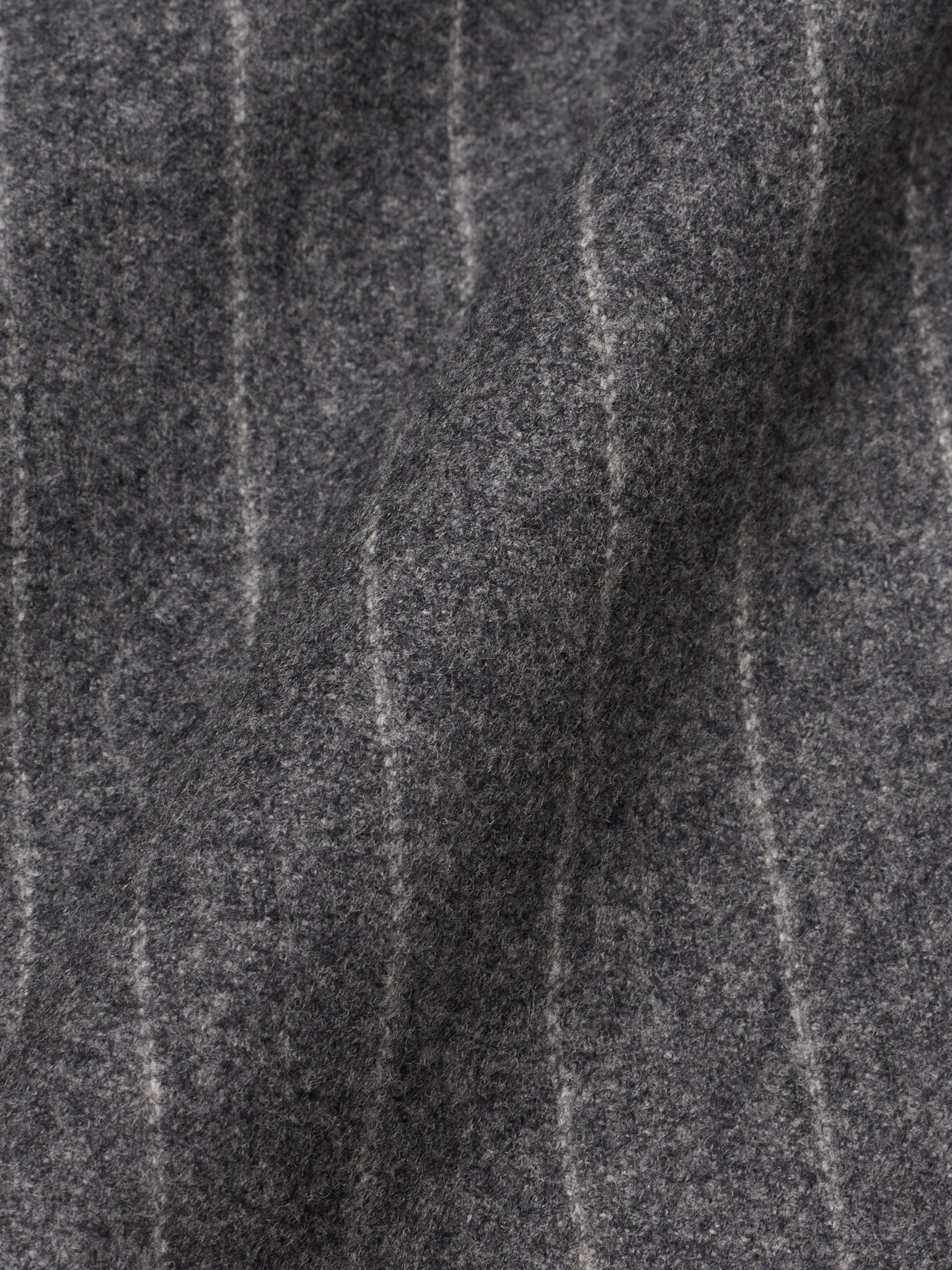 BRUNELLO CUCINELLI Gray Chalk Stripe Wool Dress Pants
