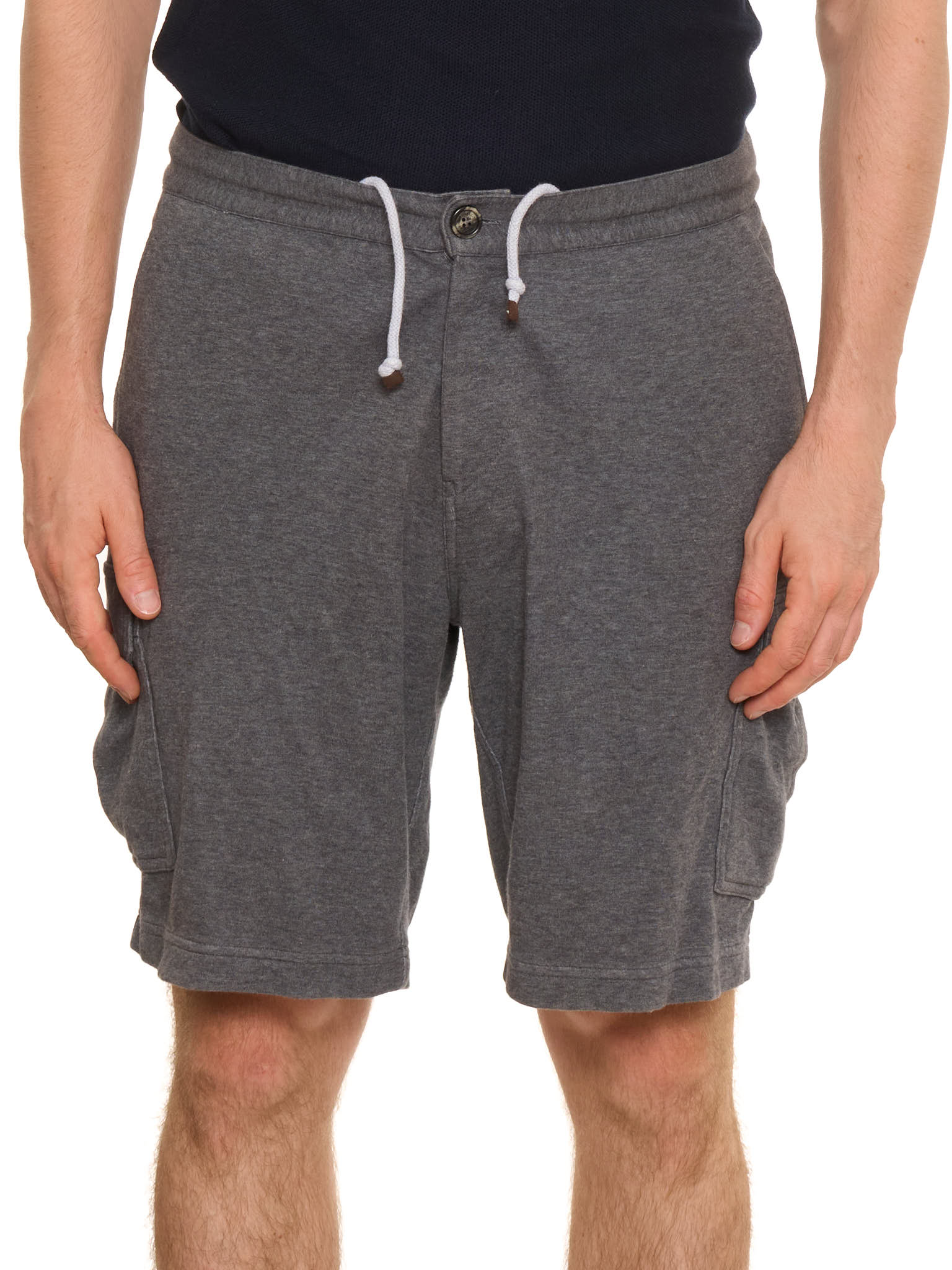 BRUNELLO CUCINELLI Gray Cotton Cargo Shorts NEW