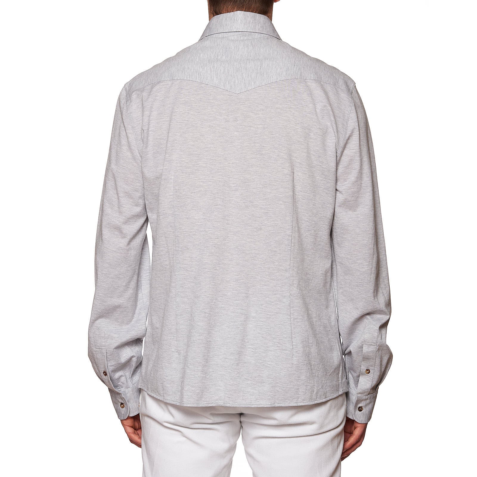 BRUNELLO CUCINELLI Gray Cotton Cutaway Collar Leisure Fit Casual Shirt NEW XL BRUNELLO CUCINELLI