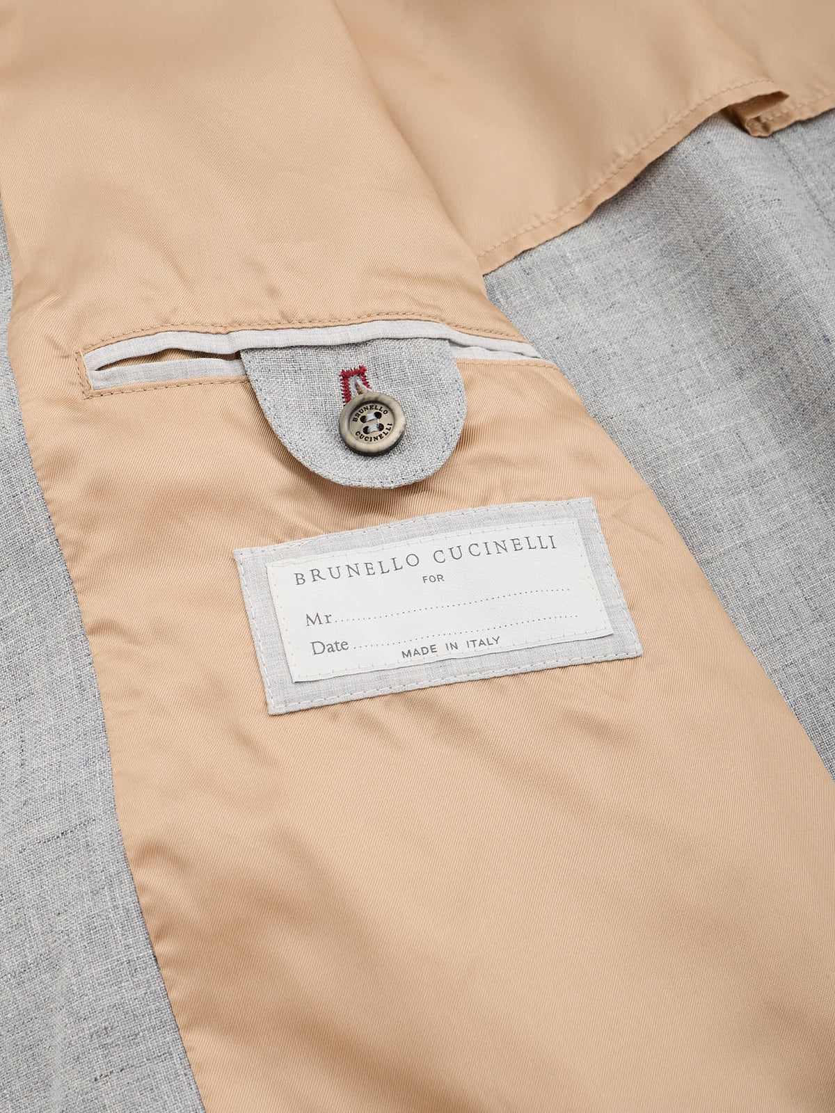 BRUNELLO CUCINELLI Gray Linen-Wool Bomber Jacket NEW