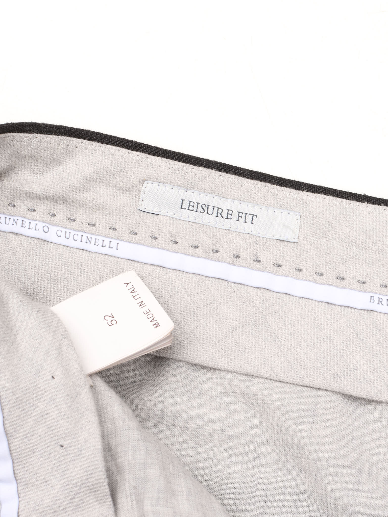 BRUNELLO CUCINELLI Gray Striped Linen Leisure Fit Chevron Pants NEW