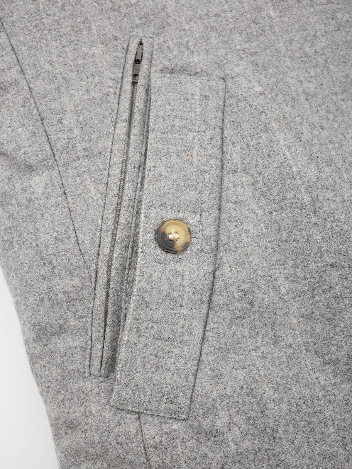 BRUNELLO CUCINELLI Gray Striped Wool-Cashmere Vest
