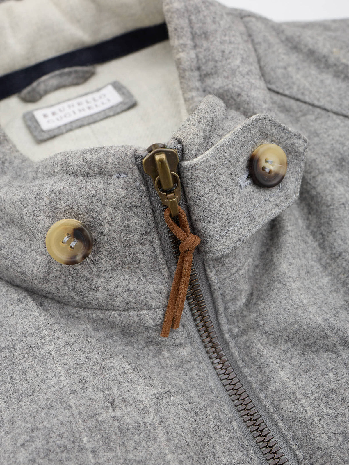 BRUNELLO CUCINELLI Gray Striped Wool-Cashmere Vest