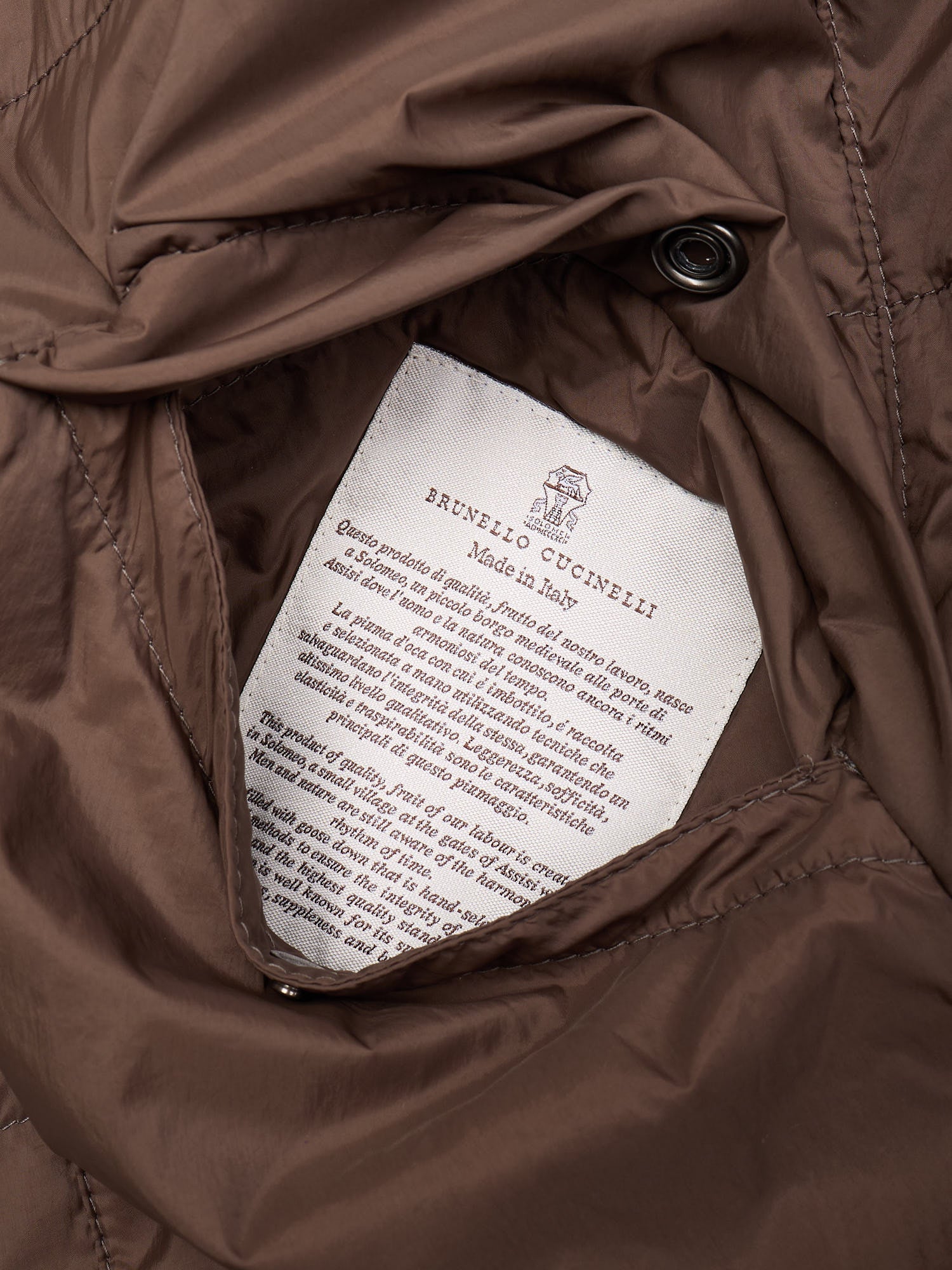 BRUNELLO CUCINELLI Navy-Brown Reversible Suede Leather Vest