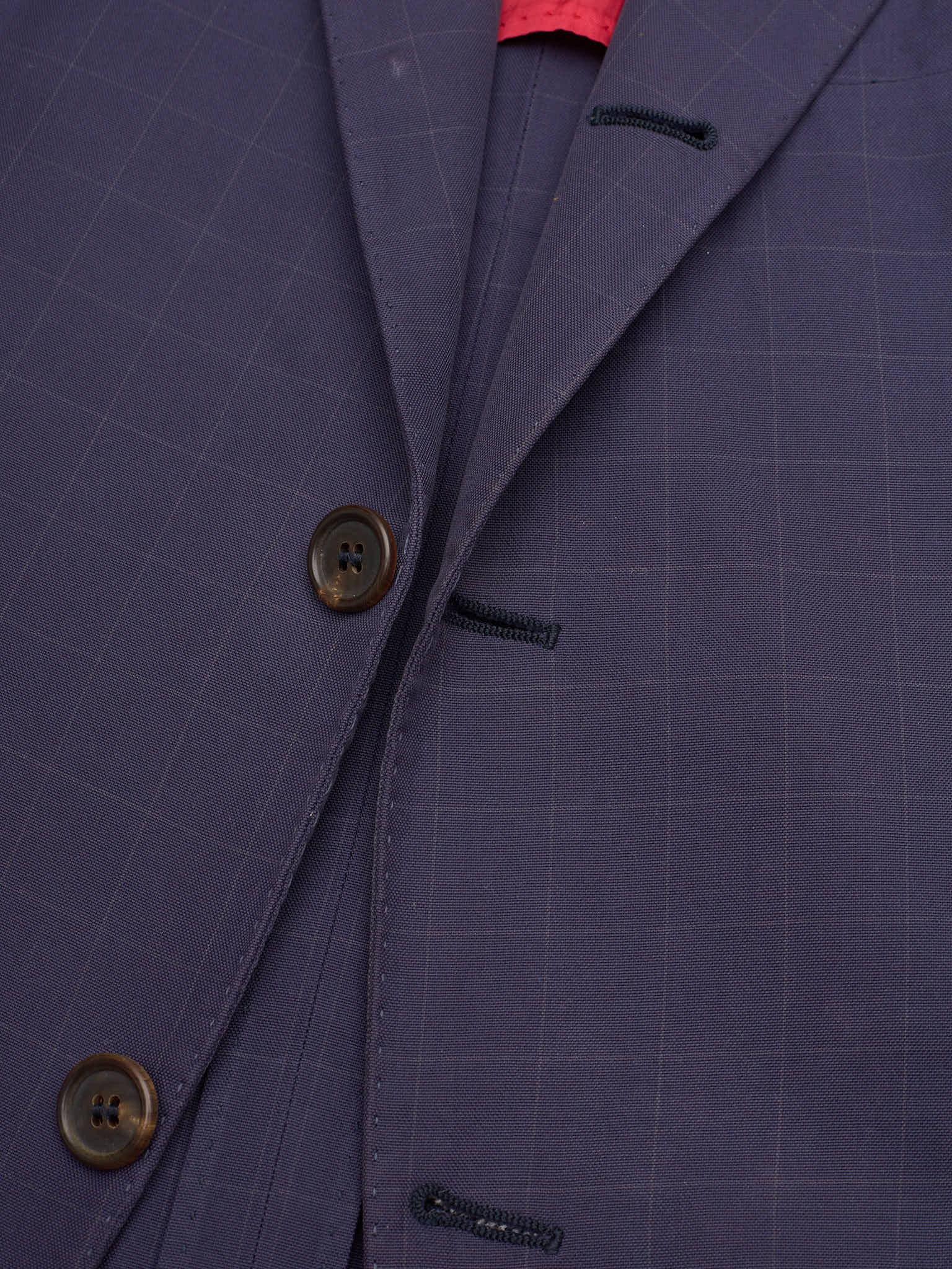 BRUNELLO CUCINELLI Navy Blue Plaid Cotton Jacket