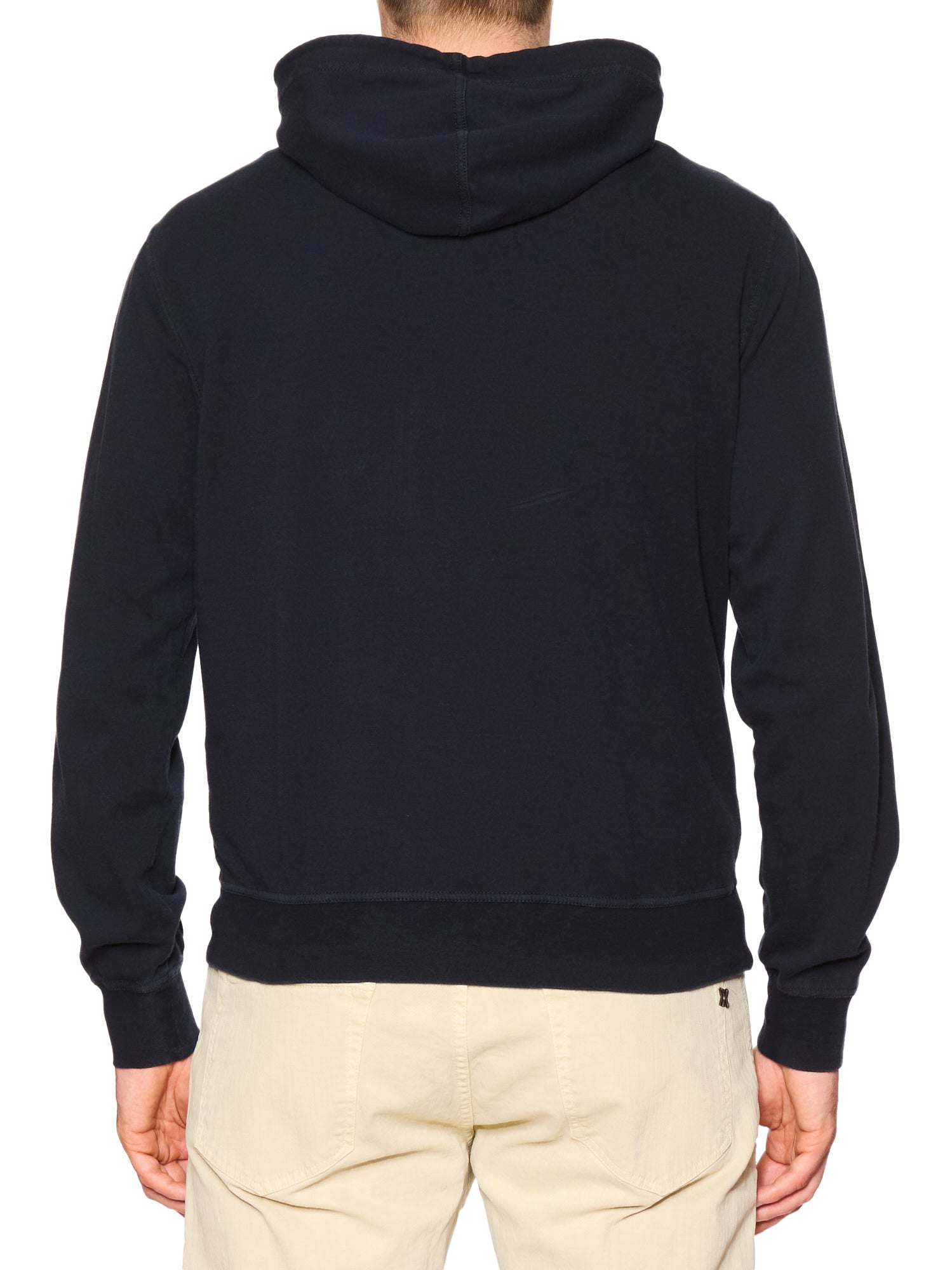 BRUNELLO CUCINELLI Blue Cotton Zip Hoodie Size L