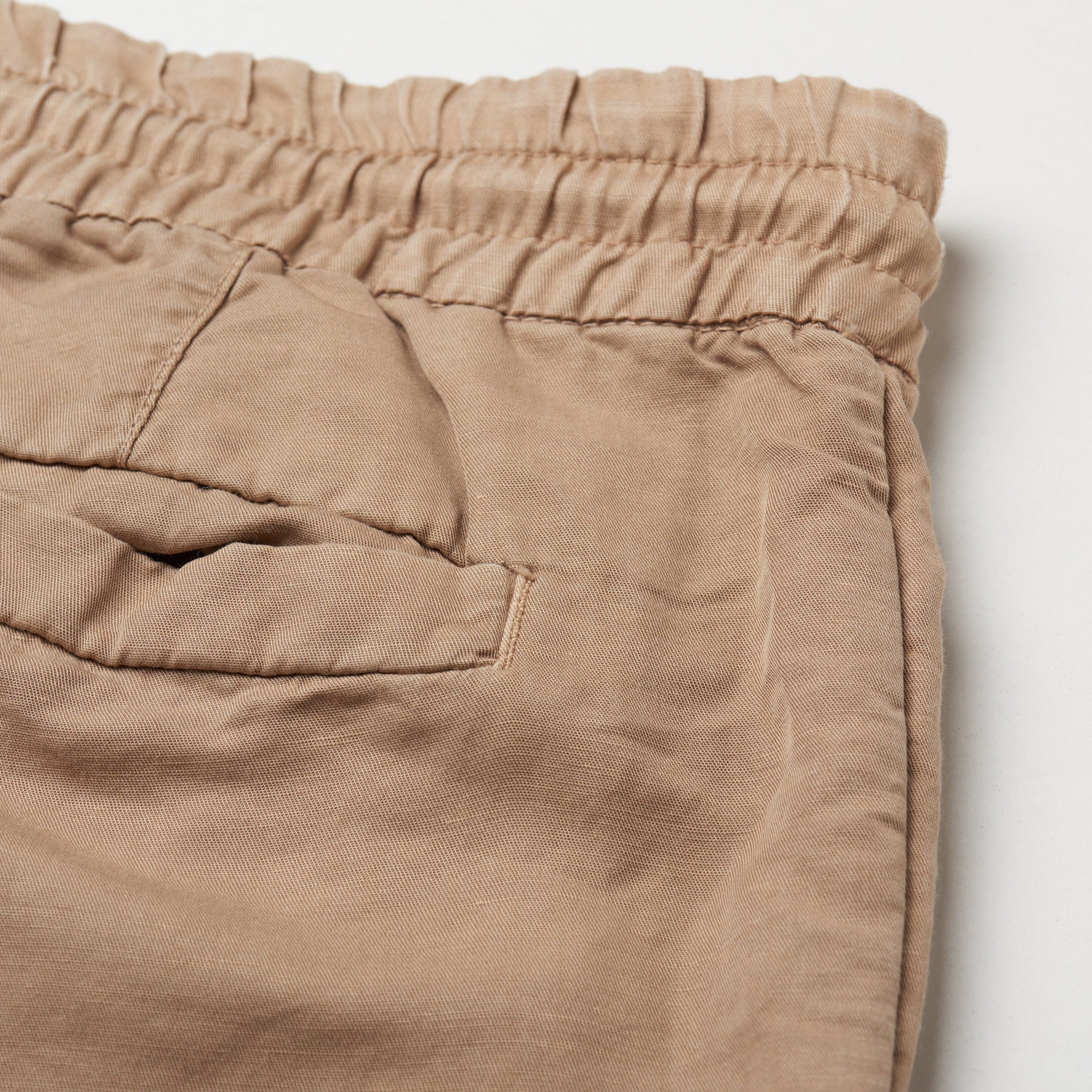 BRUNELLO CUCINELLI Tan Linen-Cotton Drawstring SP Slim Leisure Fit Pants EU 50 US 34 BRUNELLO CUCINELLI